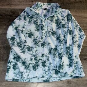 EDDIE BAUER TWO TONED HALF ZIP UP JACKET